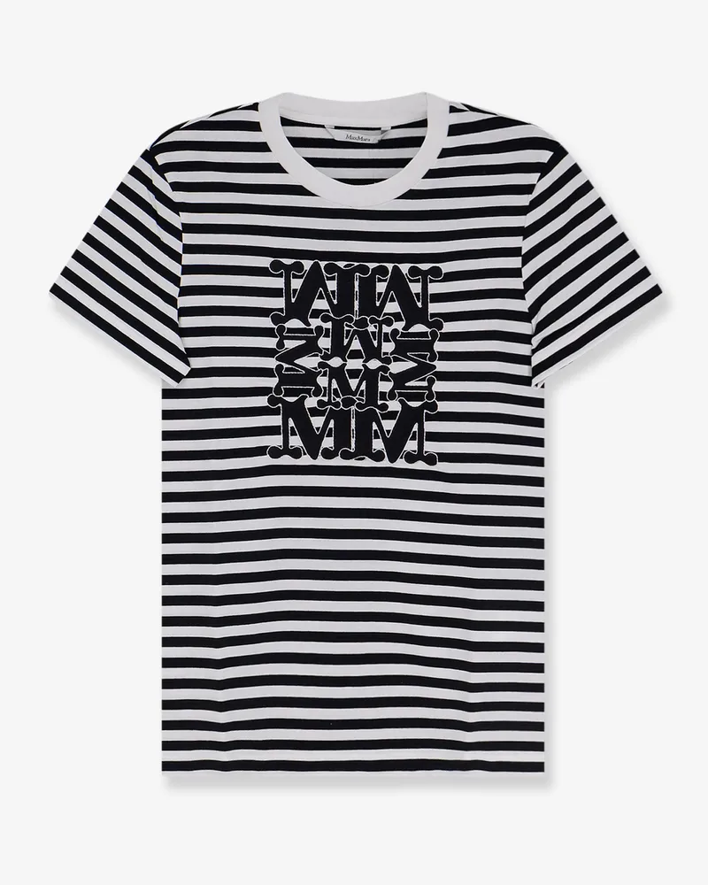 Max Mara MxmRuta cotton T-shirt with front embroidery -  - gender_Woman White