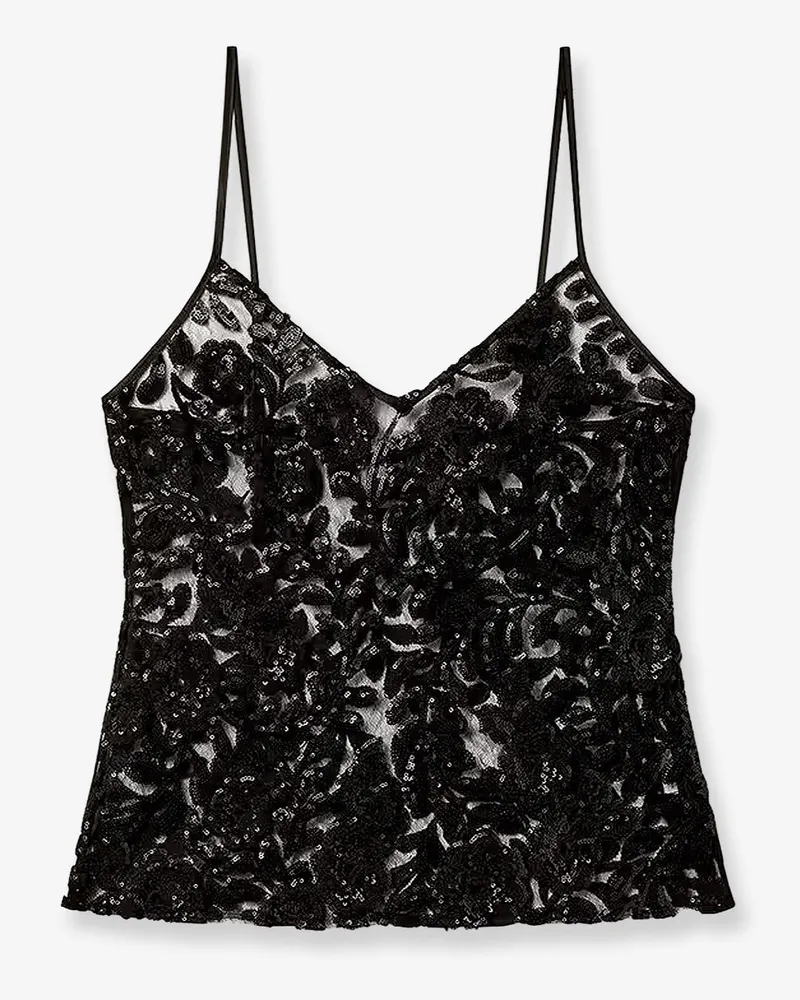Golden Goose Tulle top with sequins embroidery -  - gender_Woman Black