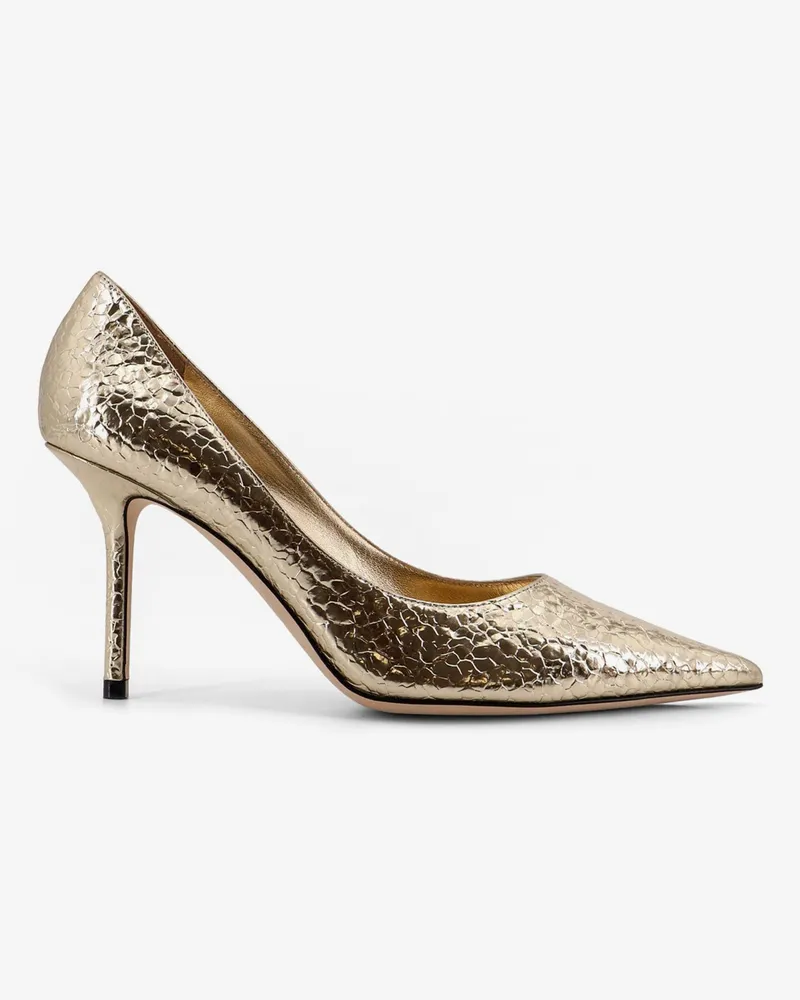 Jimmy Choo Love 85 laminated leather pumps -  - gender_Woman Gold