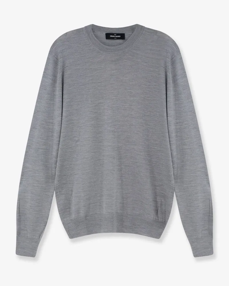 Gran Sasso Virgin wool, cashmere, and silk blend sweater -  - gender_Man Grey