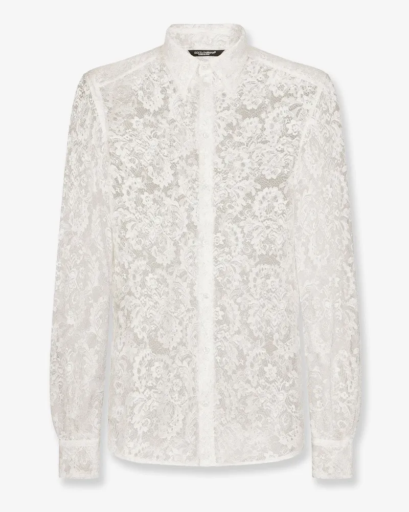Dolce & Gabbana Martini lace shirt -  - gender_Man White