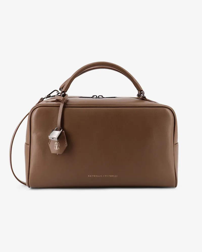 Brunello Cucinelli Boston Explorer leather crossbody bag -  - gender_Woman Brown