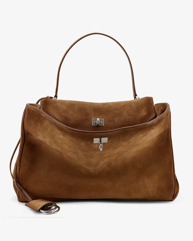 Balenciaga Rodeo M suede shoulder bag -  - gender_Woman Brown