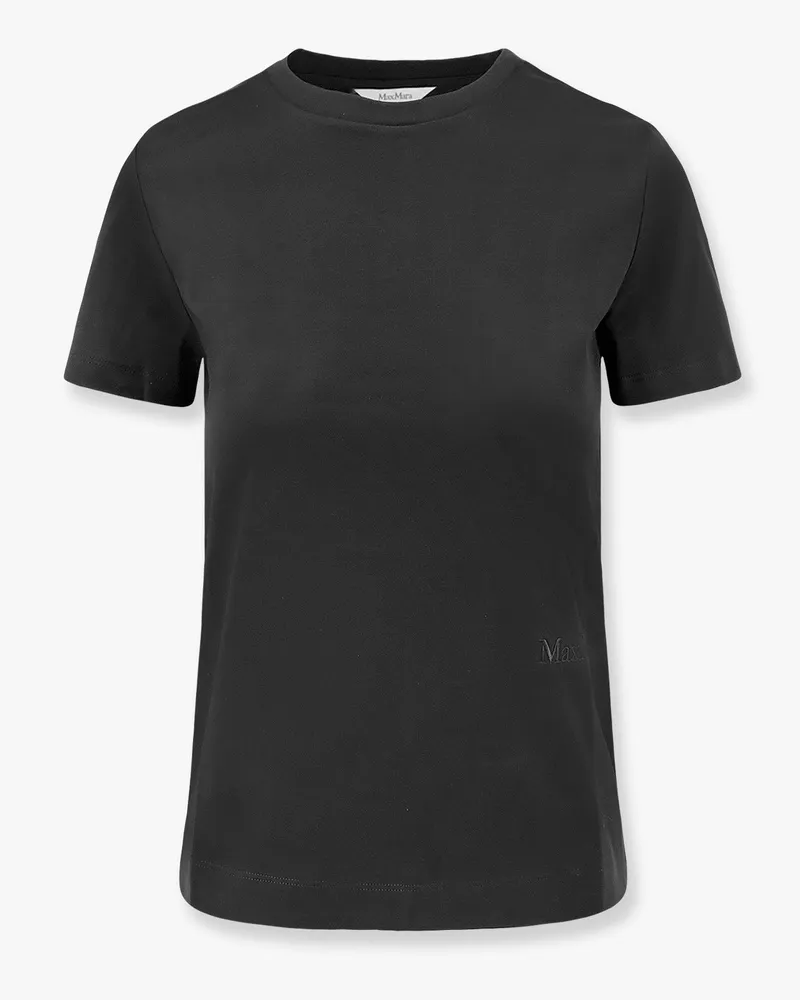 Max Mara Nerina cotton t-shirt with  embroidery - MAX MARA - gender_Woman Black