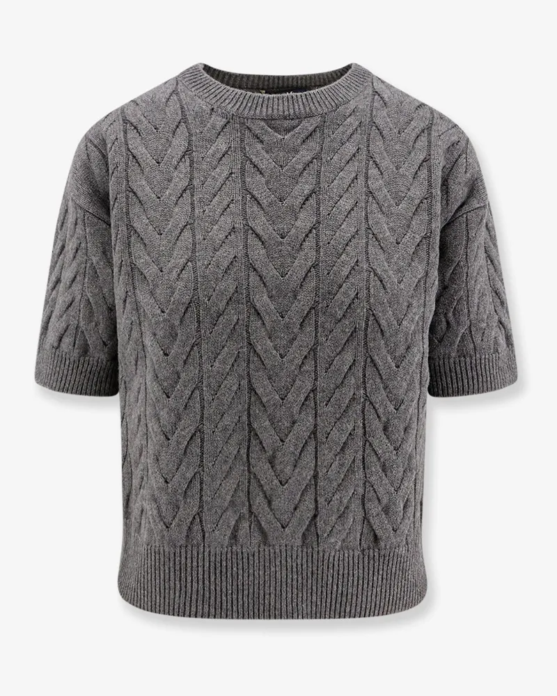 Max Mara Dominus wool sweater with cable knit -  - gender_Woman Grey