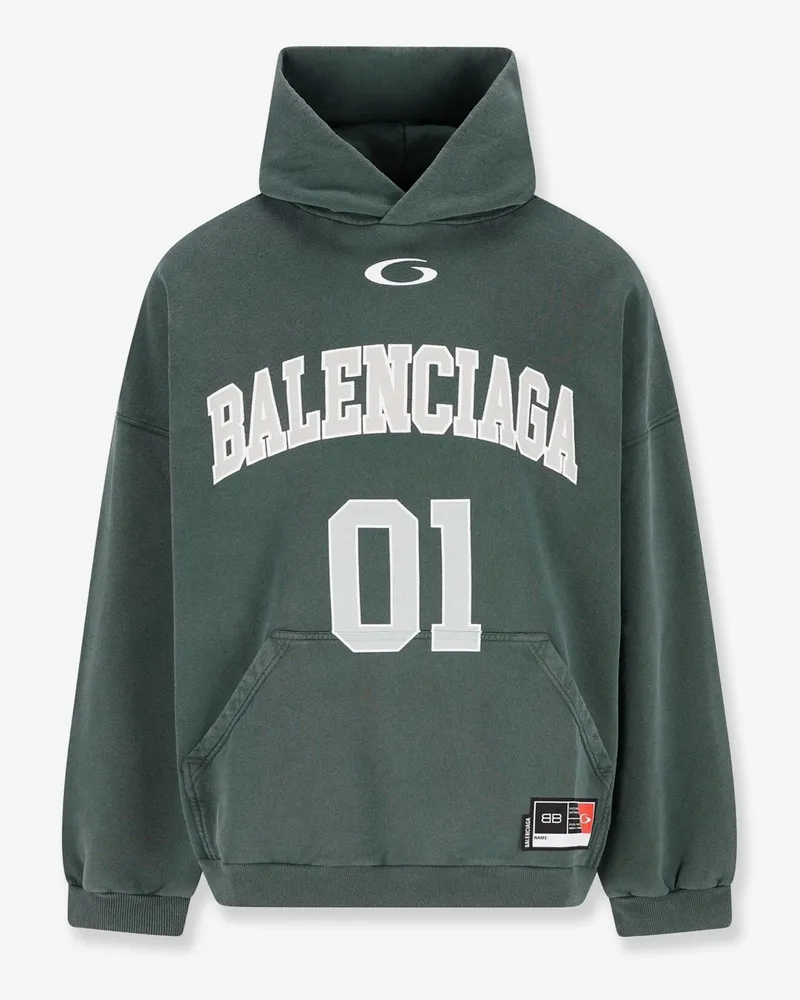 Balenciaga Cotton hooded sweatshirt -  - gender_Man Green
