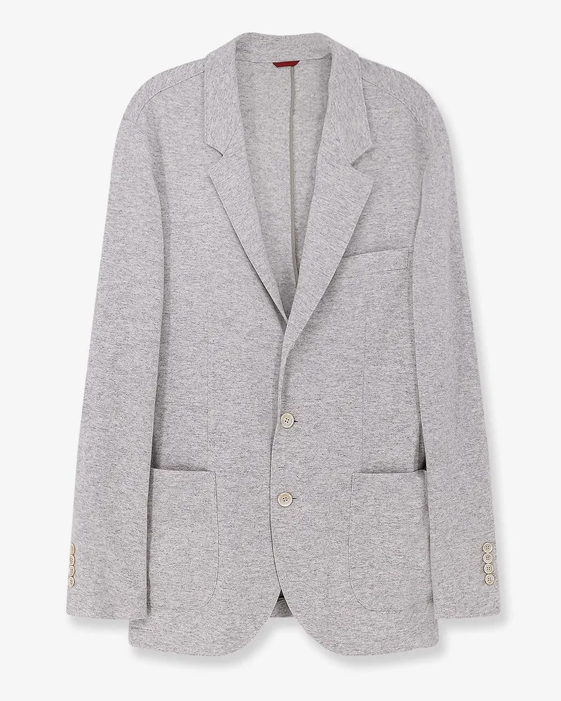 Brunello Cucinelli Mélange cashmere blazer -  - gender_Man Grey