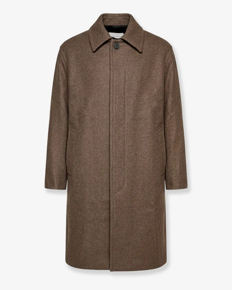 Studio Nicholson Ady wool blend loden coat -  - gender_Man Brown