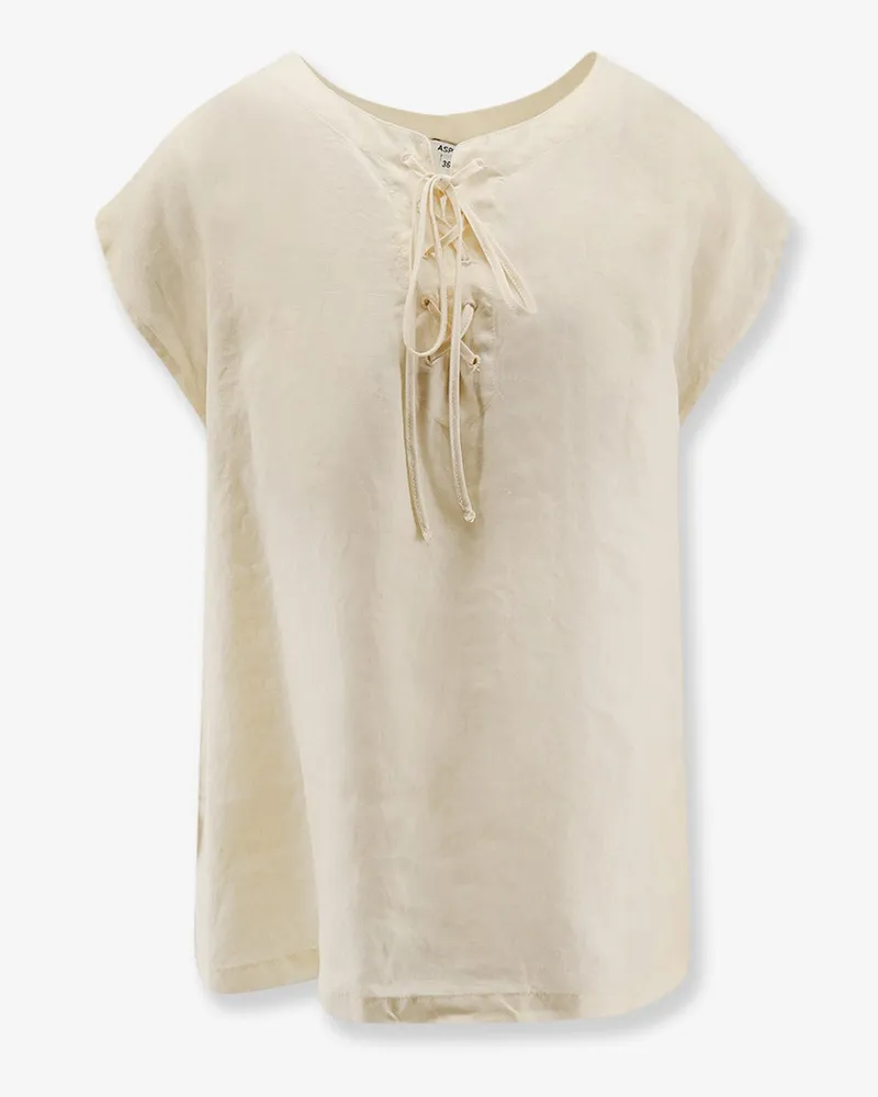 ASPESI Vissuto" linen shirt -  - gender_Woman Beige
