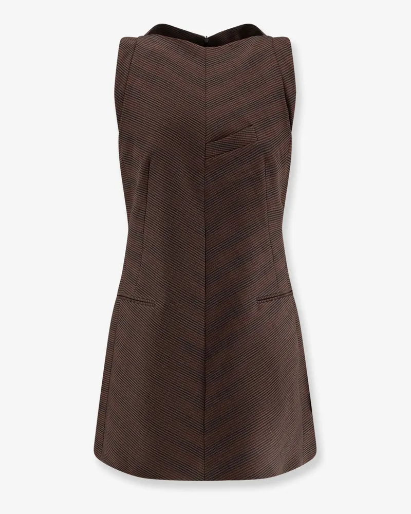 Maison Margiela Wool blend short dress -  - gender_Woman Brown