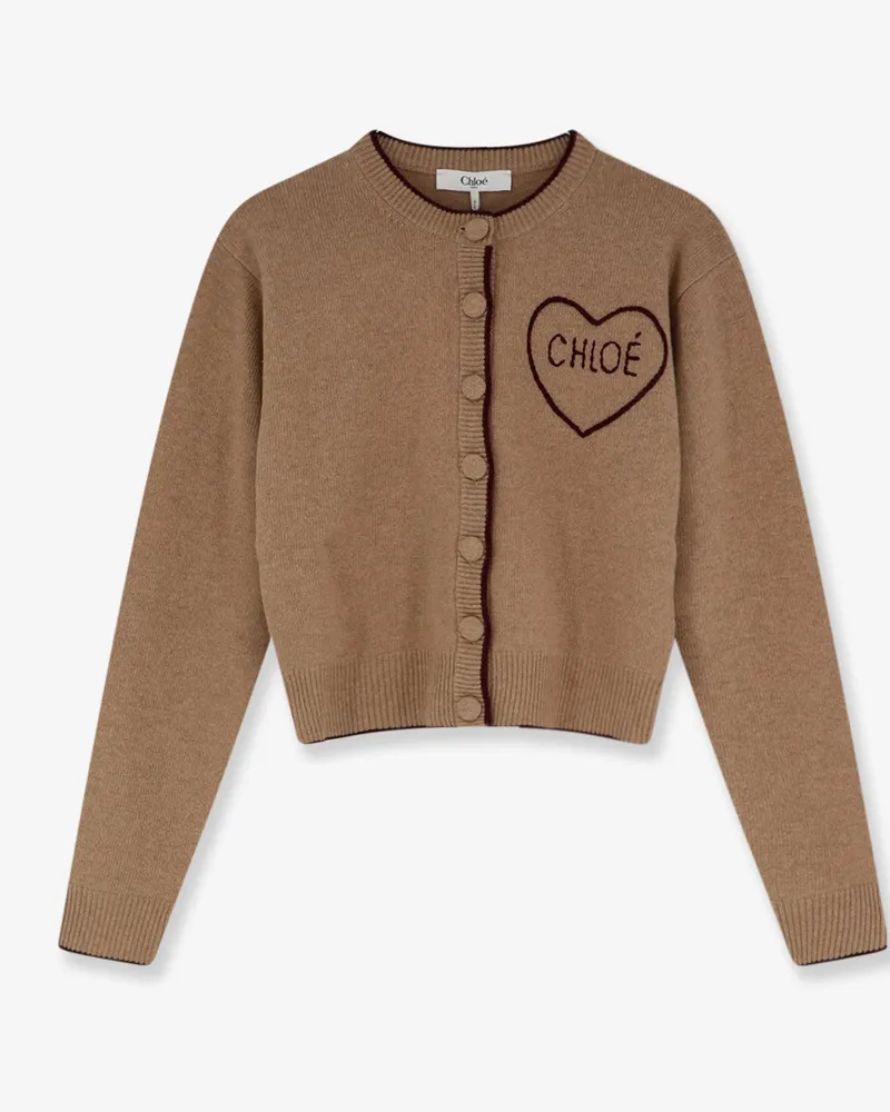 Chloé Wool and cashmere wool cardigan -  - gender_Woman Beige