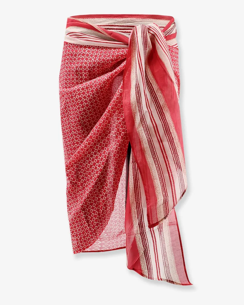 Isabel Marant Lucilia cotton and silk blend pareo scarf -  - gender_Woman Red