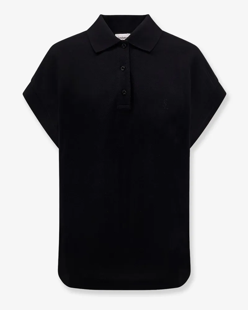 Saint Laurent Cotton blend polo shirt with logo -  - gender_Woman Black
