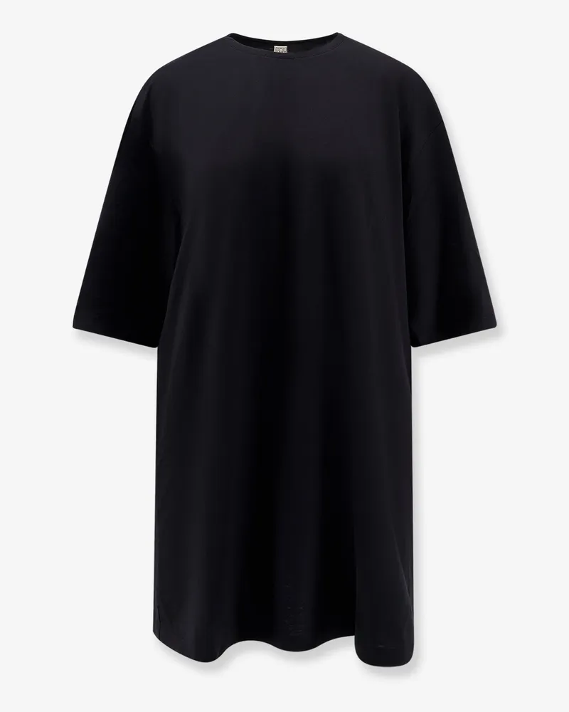 Totême Relaxed Tee lyocell and cotton short dress -  - gender_Woman Black