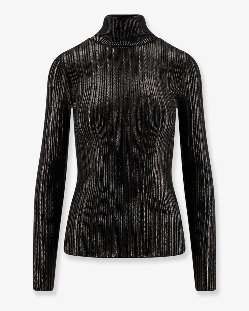 Elisabetta Franchi Metallic fabric turtleneck sweater -  - gender_Woman Black