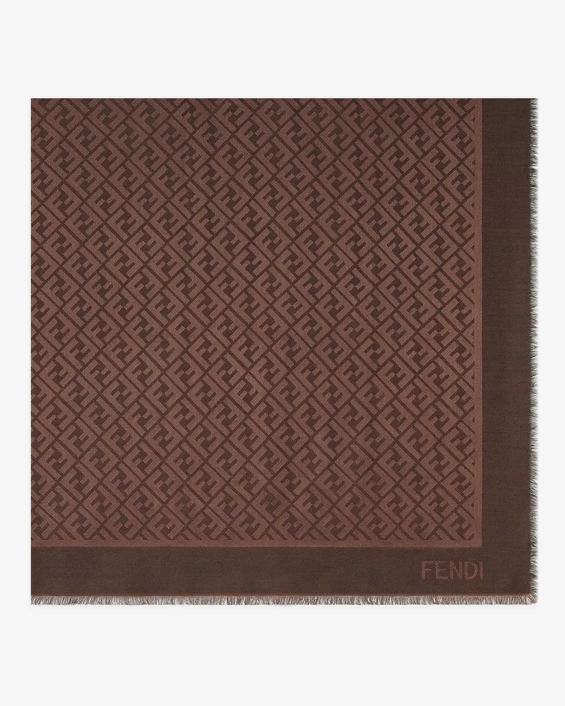 Fendi Organic silk and wool shawl -  - gender_Woman Brown