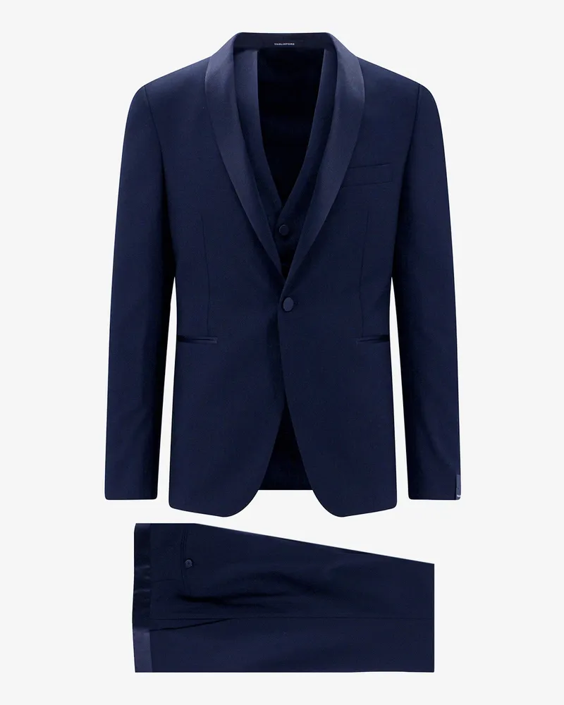 Tagliatore Virgin wool tuxedo with vest -  - gender_Man Blue