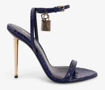 Laminated leather sandals with iconic padlock -  - gender_Woman