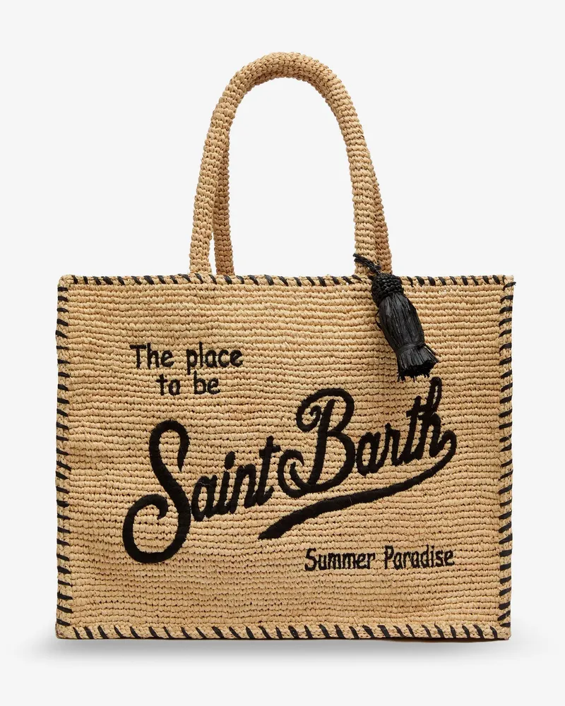 MC2 Saint Barth Vanity raffia shoulder bag -  - gender_Woman Brown