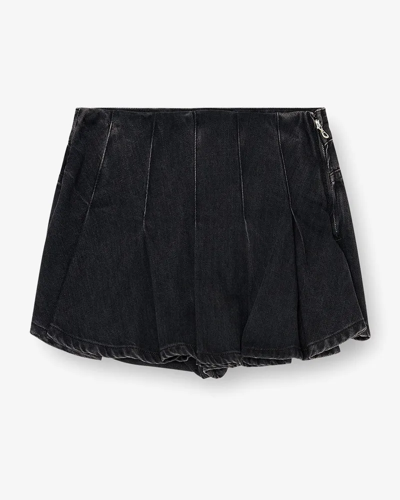 Diesel DE-ROX pleated denim shorts -  - gender_Woman Black