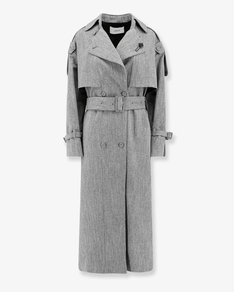 LARDINI Double-breasted wool blend trench -  - gender_Woman Grey