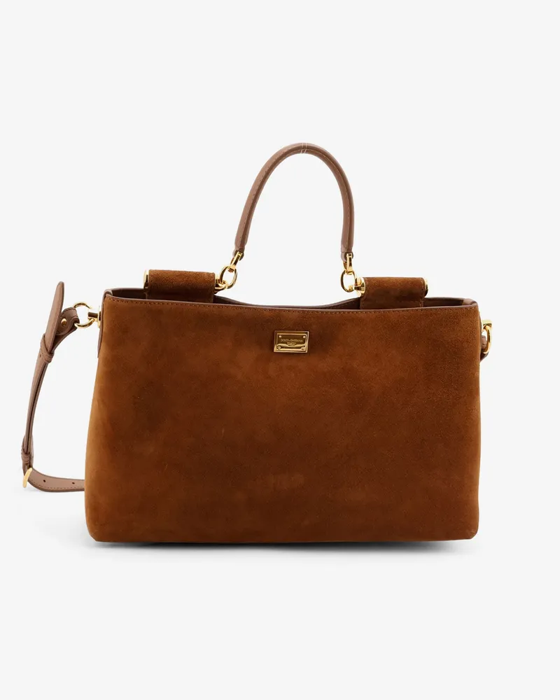 Dolce & Gabbana Vittoria suede crossbody bag -  - gender_Woman Brown