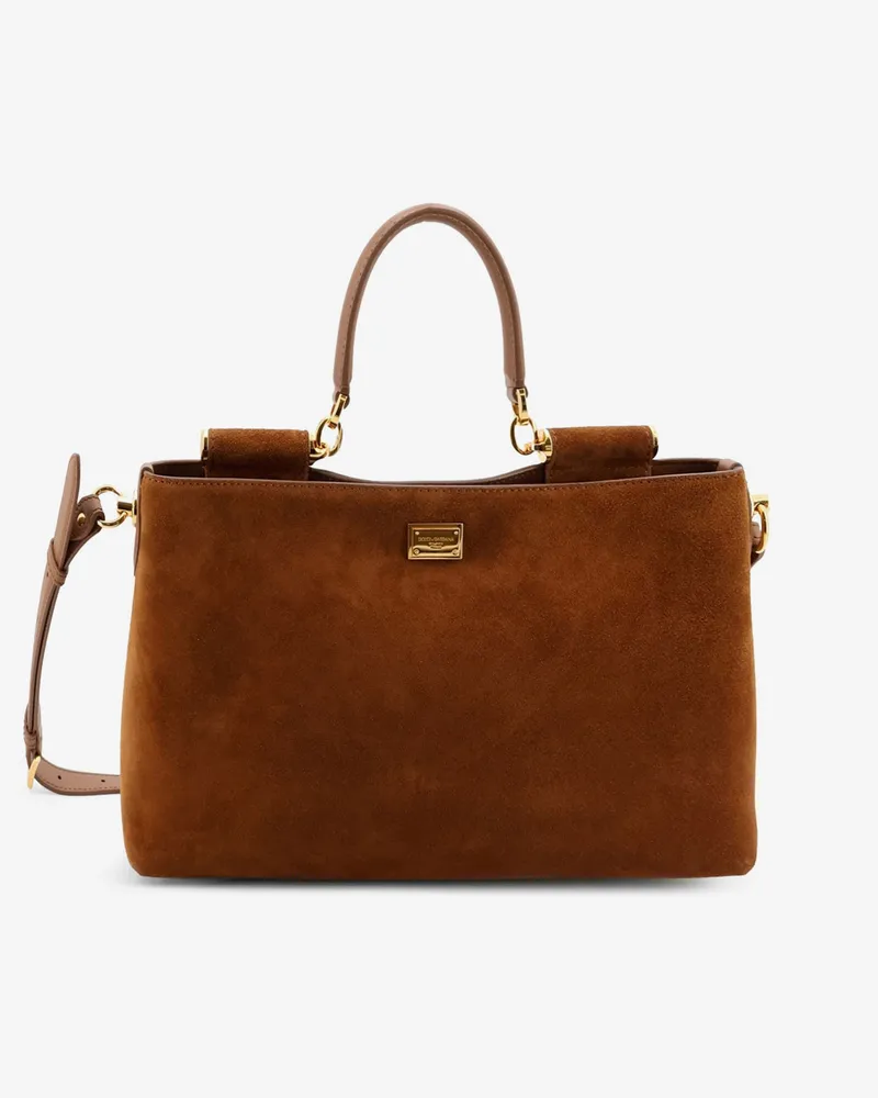 Dolce & Gabbana Vittoria suede crossbody bag -  - gender_Woman Brown