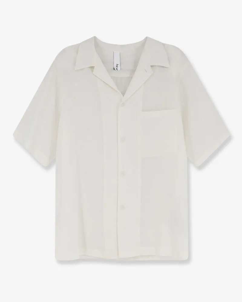 Hevò Linen and viscose blend shirt -  - gender_Man White