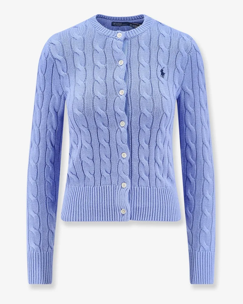 Ralph Lauren Cotton cardigan with contrasting logo -  - gender_Woman Blue