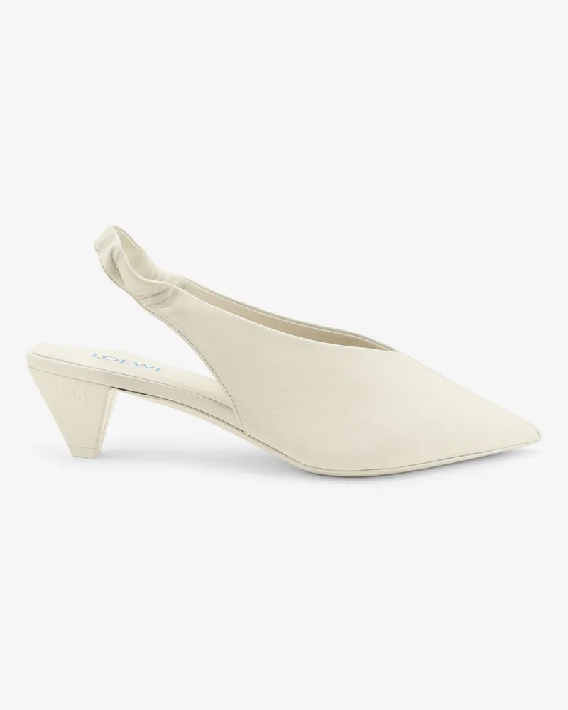 Loewe Origami Cubic leather slingback -  - gender_Woman White