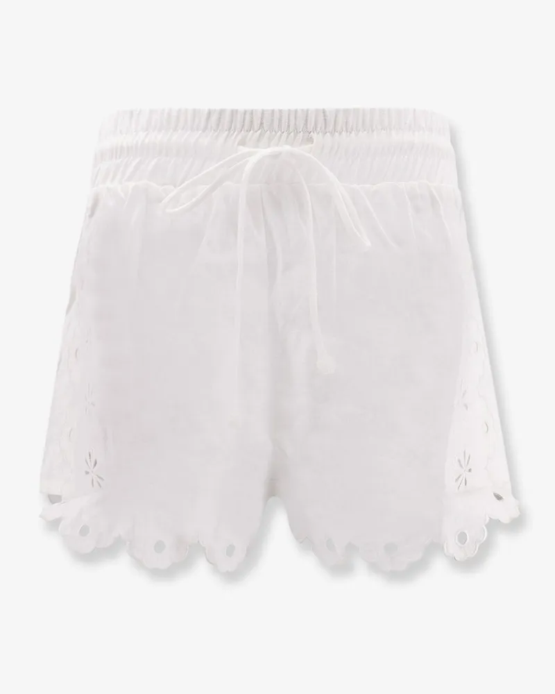 FARM Rio Linen perforated shorts -  - gender_Woman White