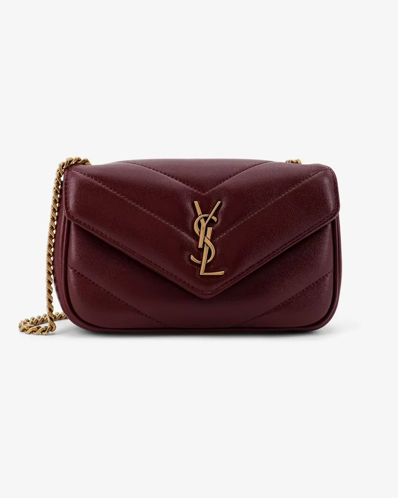 Saint Laurent Loulou Mini crossbody bag with chevron stitching -  - gender_Woman Red