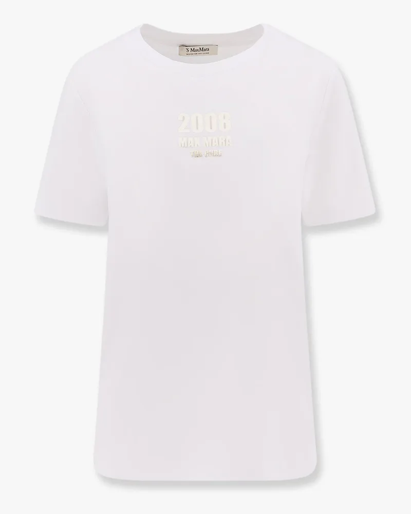 Max Mara Quieto cotton t-shirt with print on the front -  - gender_Woman White