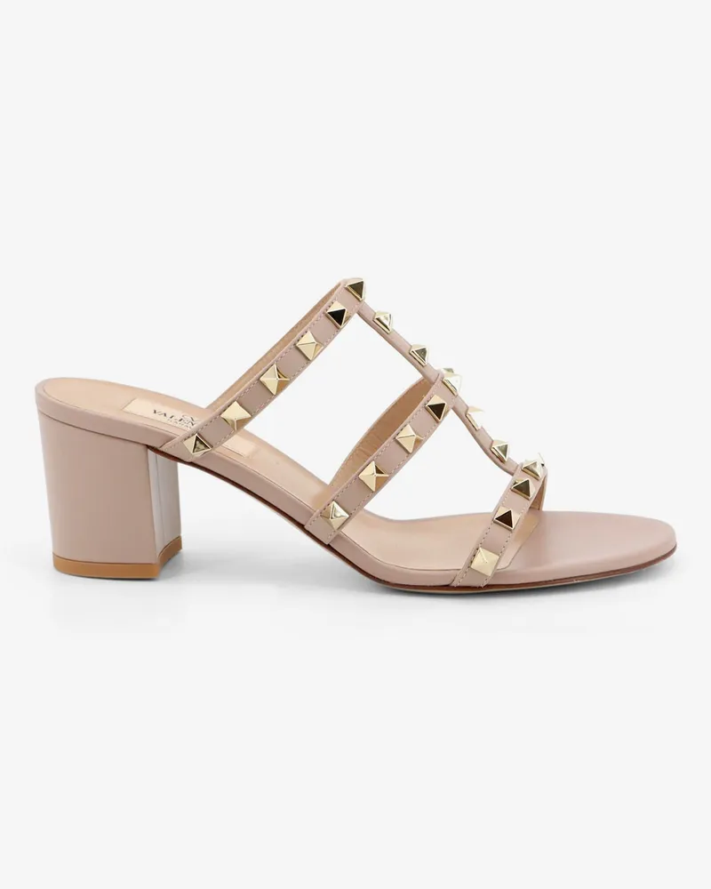 Valentino Garavani Rockstud leather sandals with iconic all-over studs -  - gender_Woman Beige