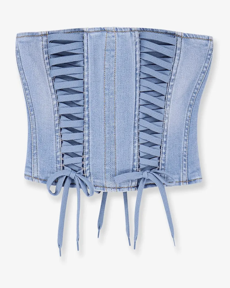 Elisabetta Franchi Urban denim bustier -  - gender_Woman Blue