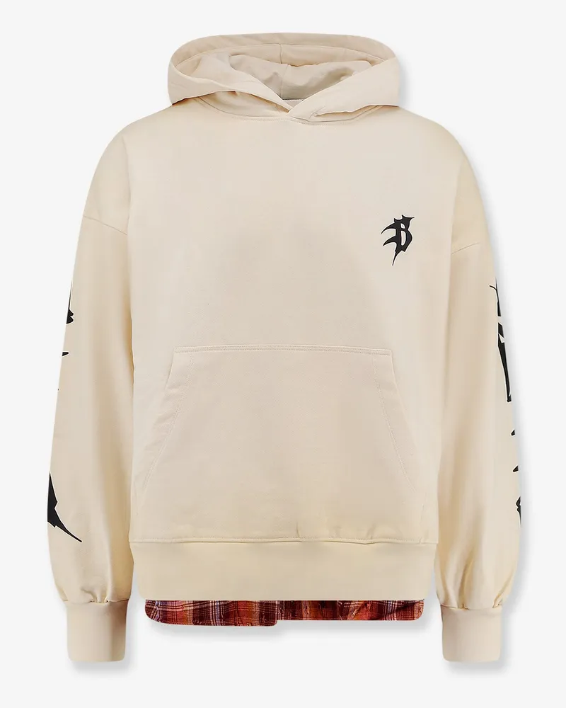 BARROW Cotton sweatshirt with logo print on the front -  - gender_Man Beige