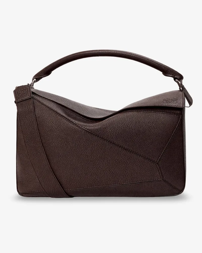 Loewe Puzzle Bag Leather Shoulder Bag -  - gender_Man Brown