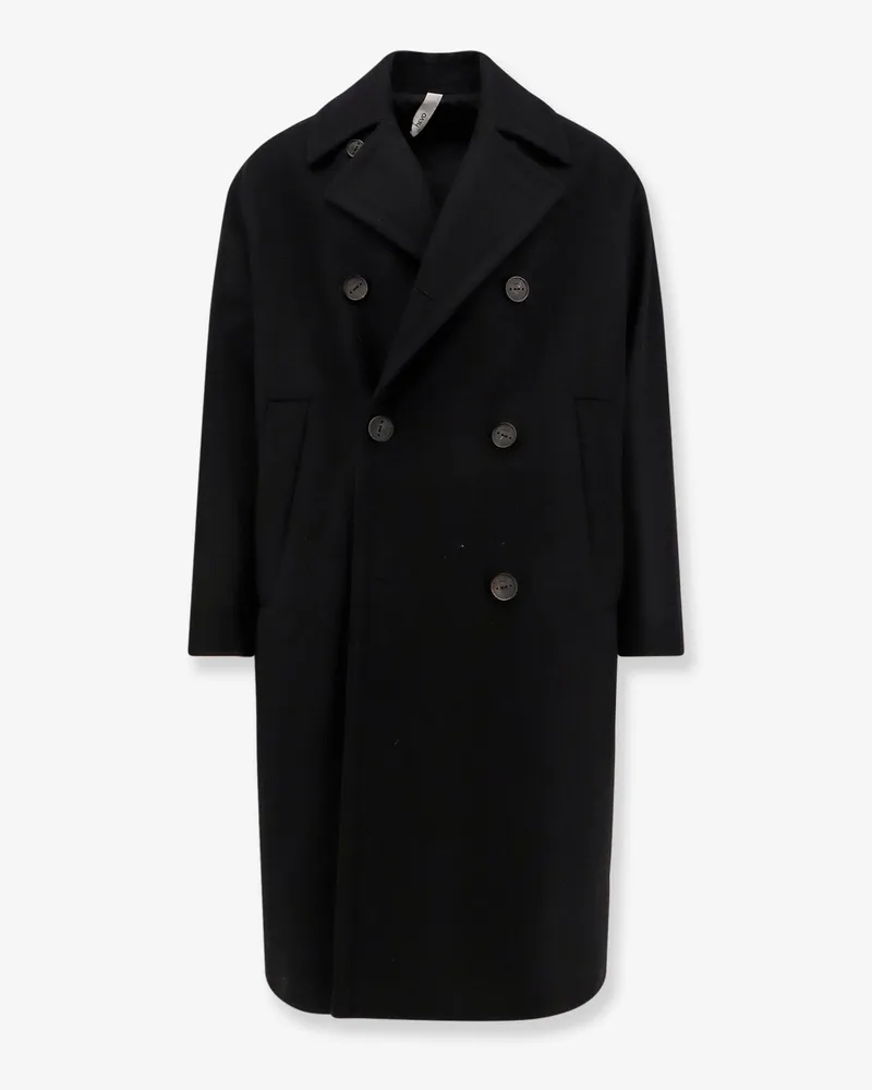 Hevò Tricase double-breasted wool blend coat -  - gender_Man Black