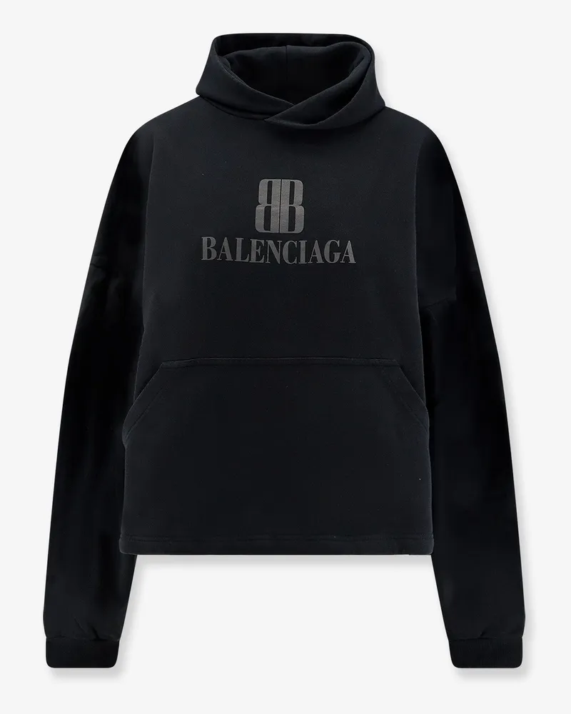 Balenciaga Cropped cotton sweatshirt -  - gender_Woman Black