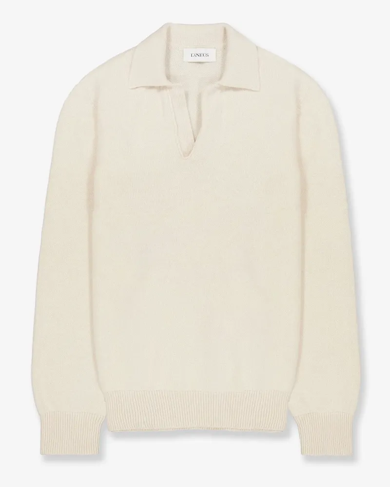 Laneus Merino wool and cashmere blend sweater -  - gender_Man White
