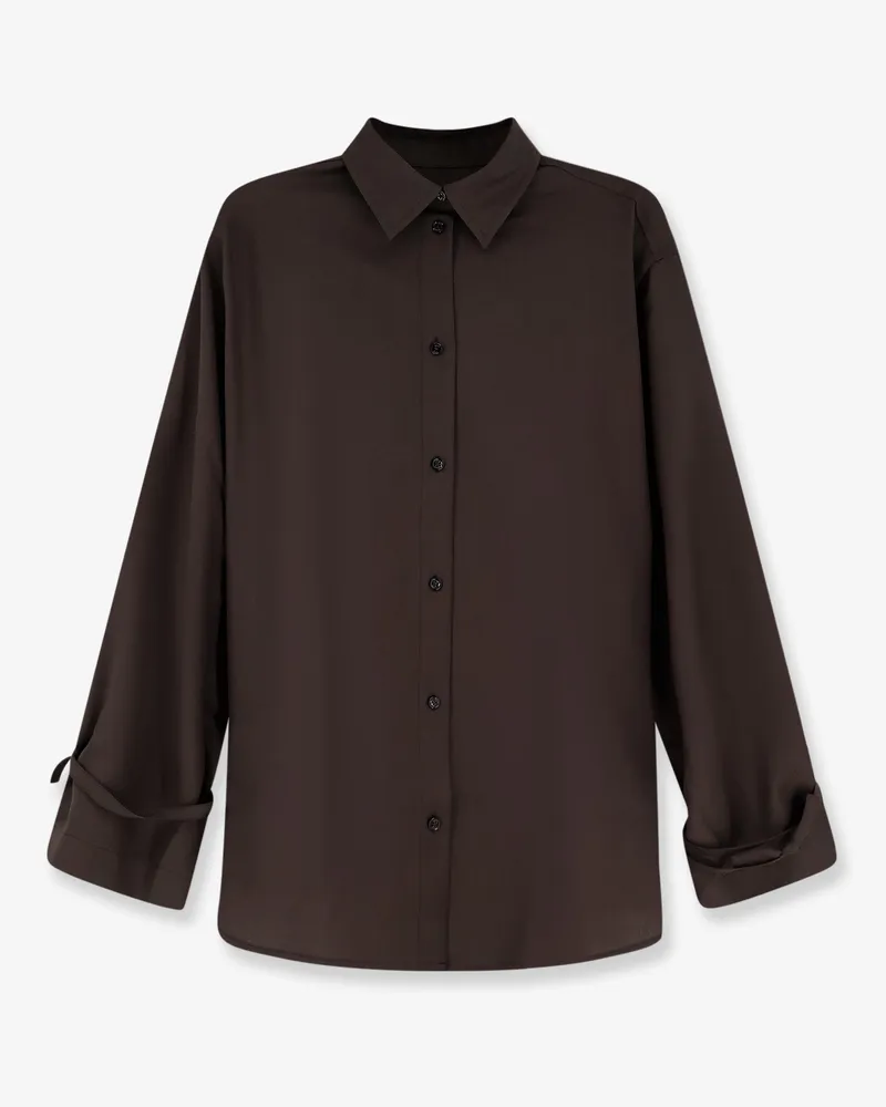 Totême Tie-Cuff wool shirt -  - gender_Woman Brown