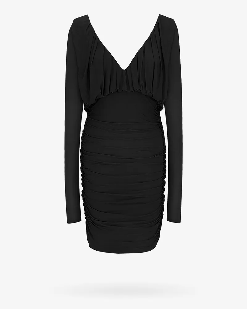 Saint Laurent Cupro dress with drapery -  - gender_Woman Black