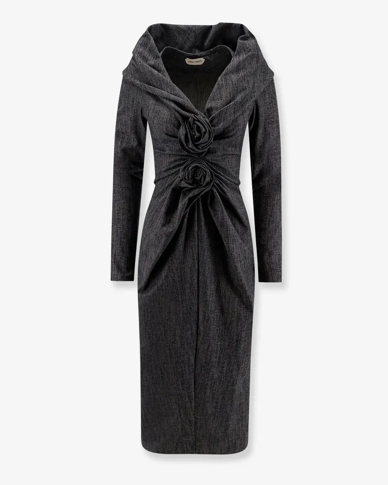 Alberta Ferretti Wool blend midi dress -  - gender_Woman Grey