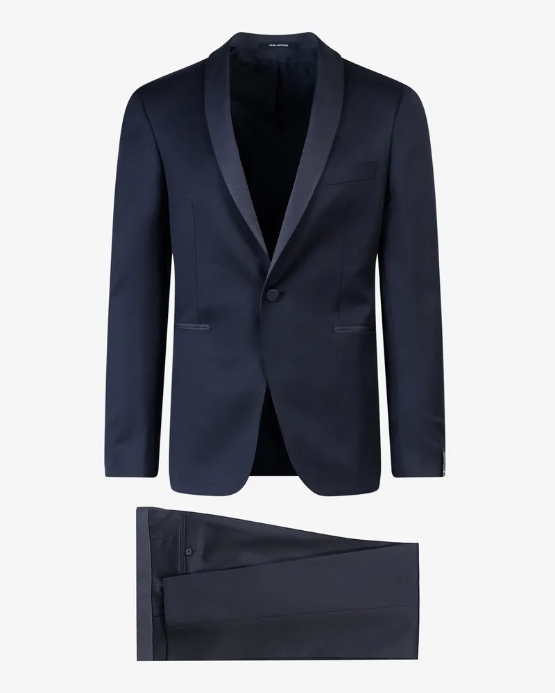 Tagliatore Virgin wool tuxedo with shawl lapel -  - gender_Man Blue