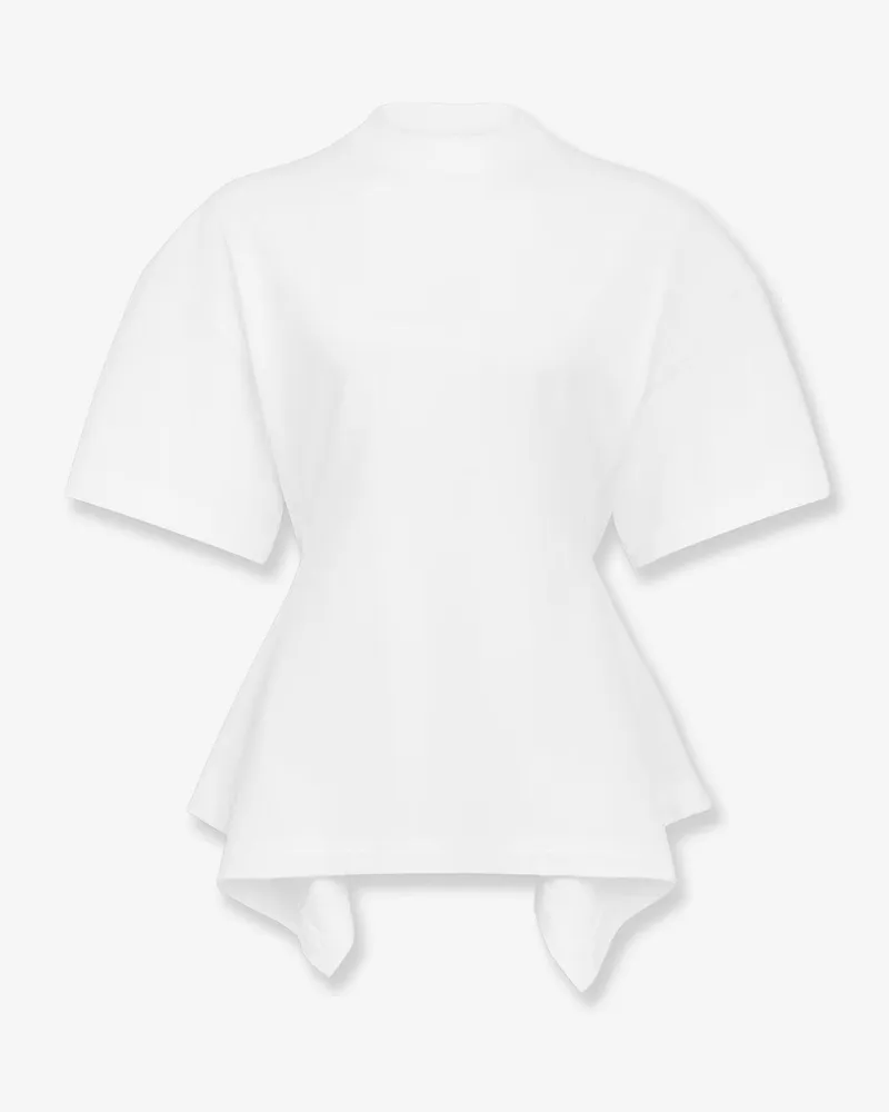 Alaïa Paneled cotton t-shirt -  - gender_Woman White