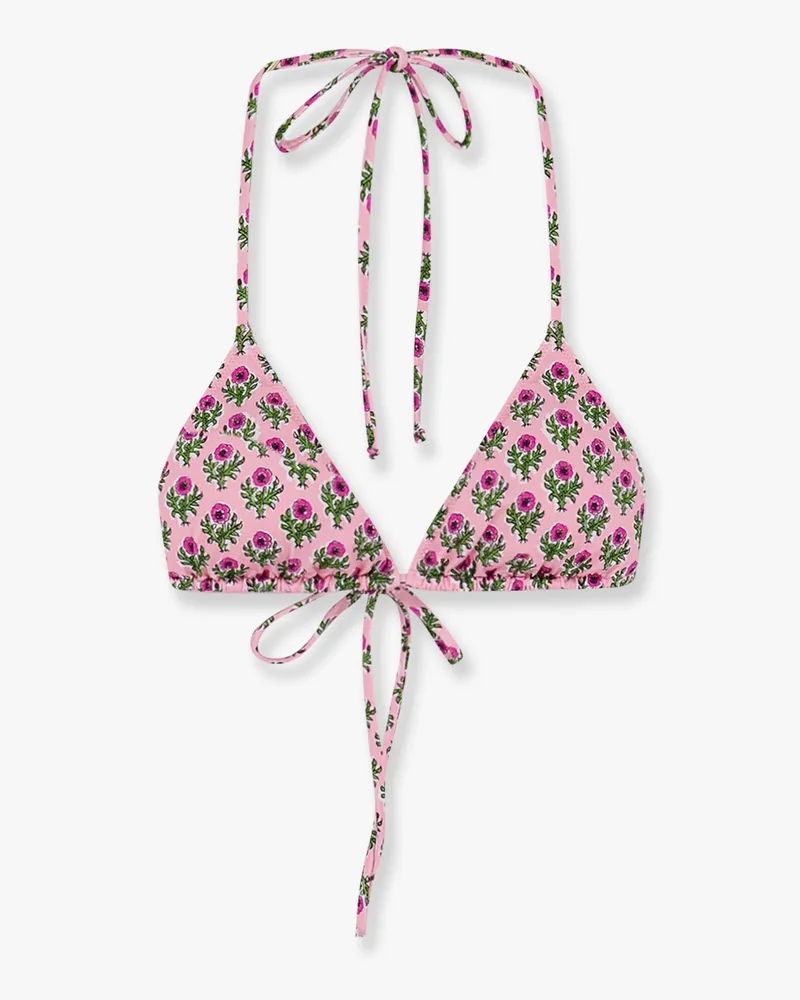 MC2 Saint Barth Leah nylon bikini top with radical flowers print -  - gender_Woman 