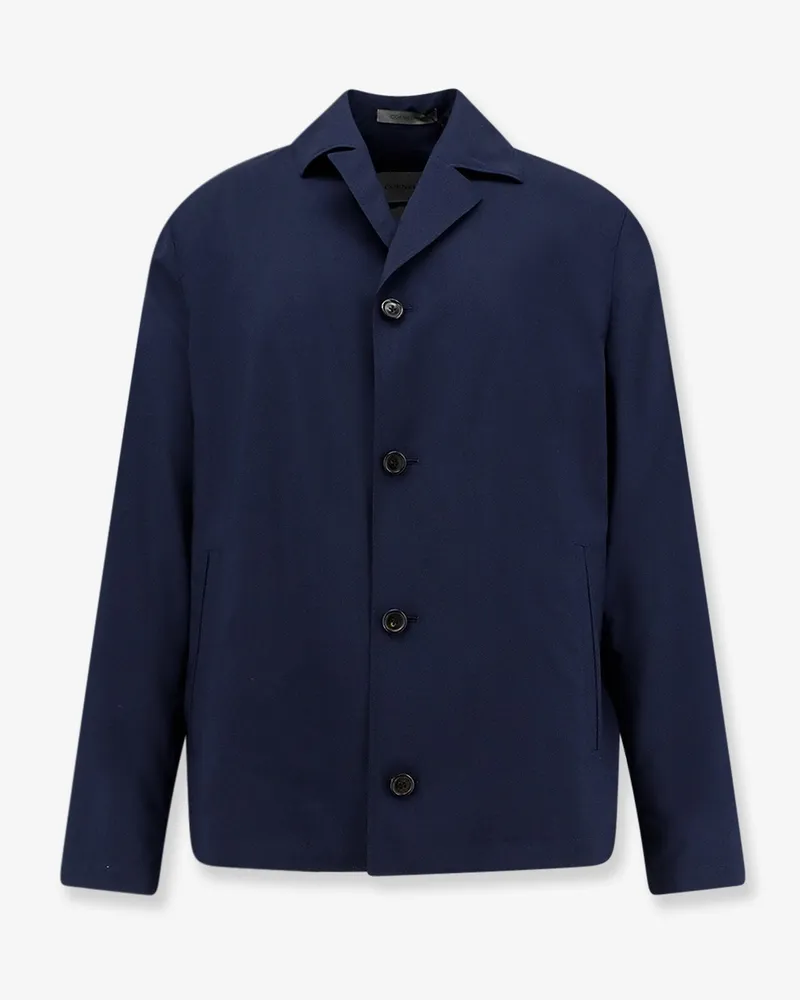 Corneliani Edge virgin wool and silk jacket -  - gender_Man Blue