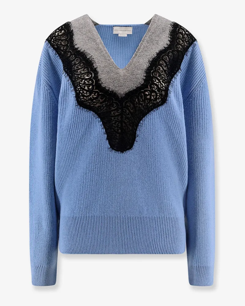 Stella McCartney Miracle Lace virgin wool sweater -  - gender_Woman Blue