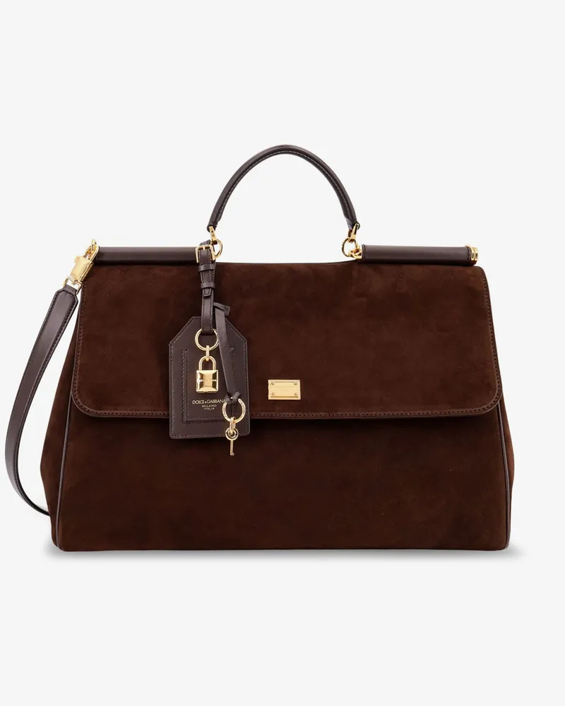 Dolce & Gabbana My Sicily suede shoulder bag -  - gender_Woman Brown