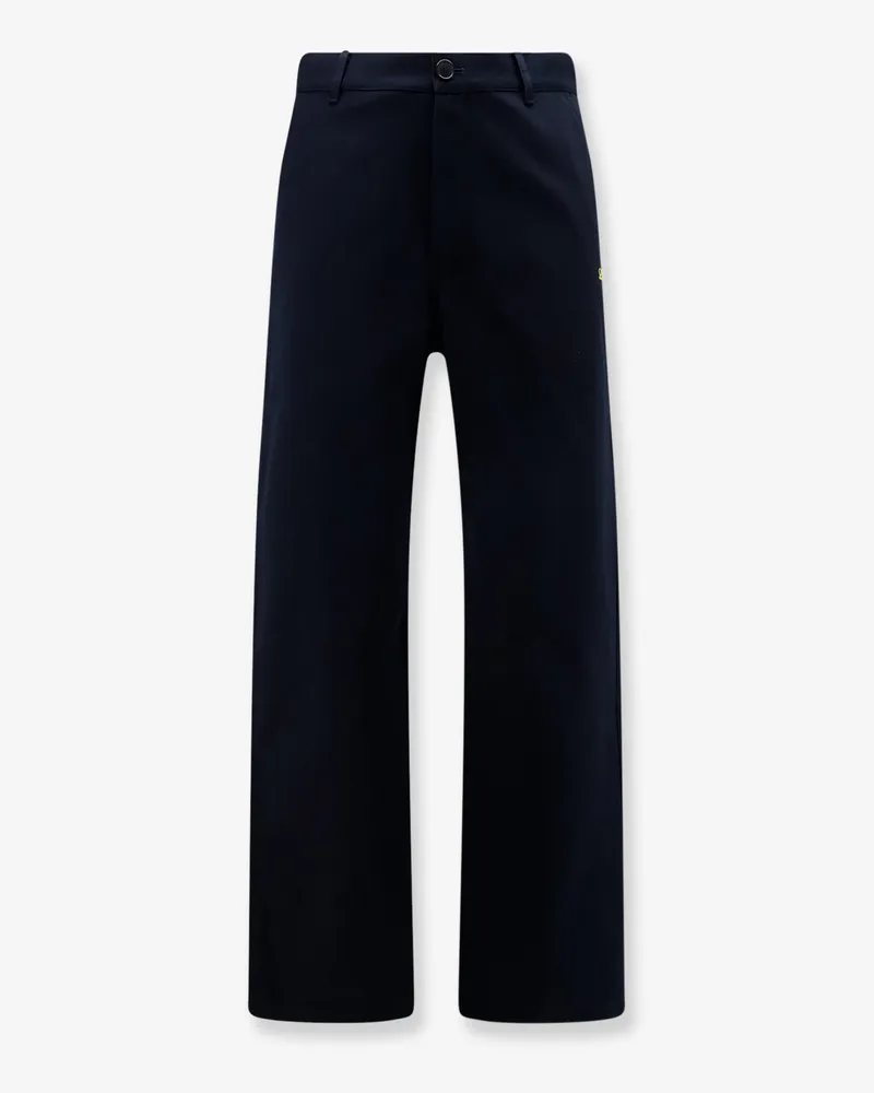 Loewe Denim trousers with contrasting embroidered logo -  - gender_Man Blue